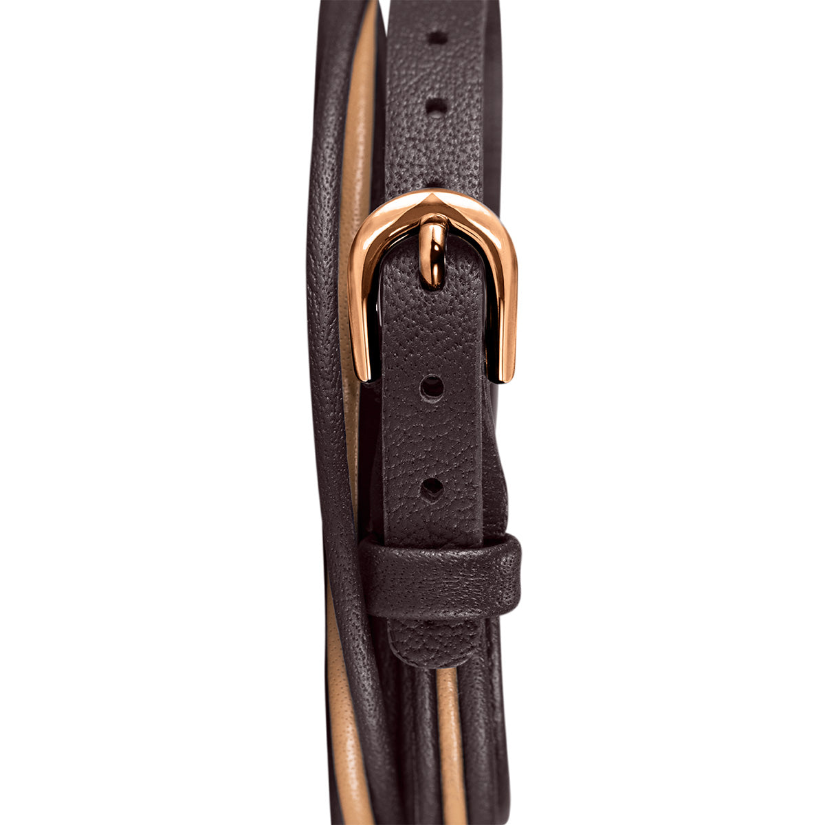 double bracelet marron et doré