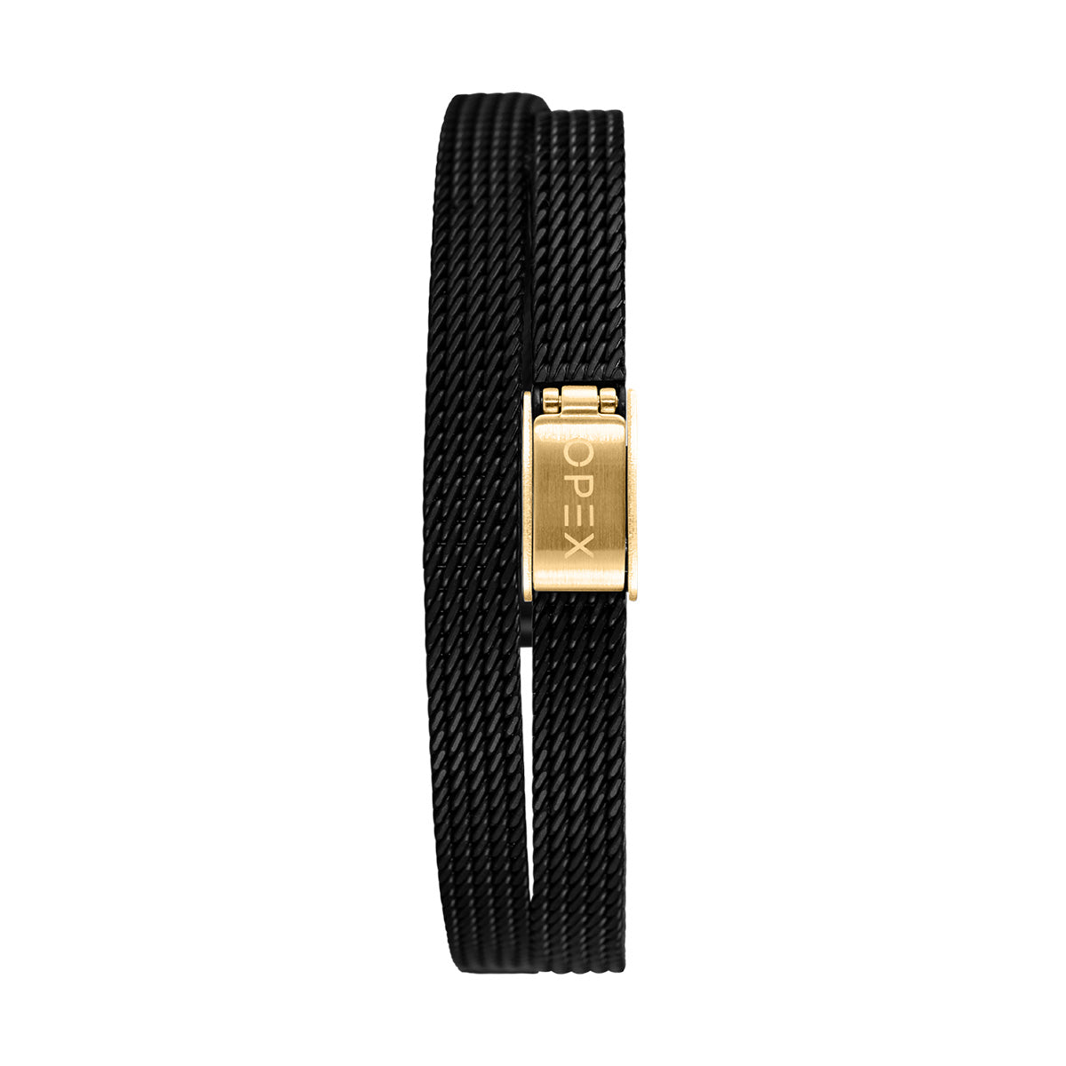 Double Petit Bracelet Noir en Mesh