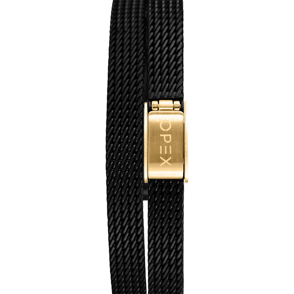 Double Petit Bracelet Noir en Mesh