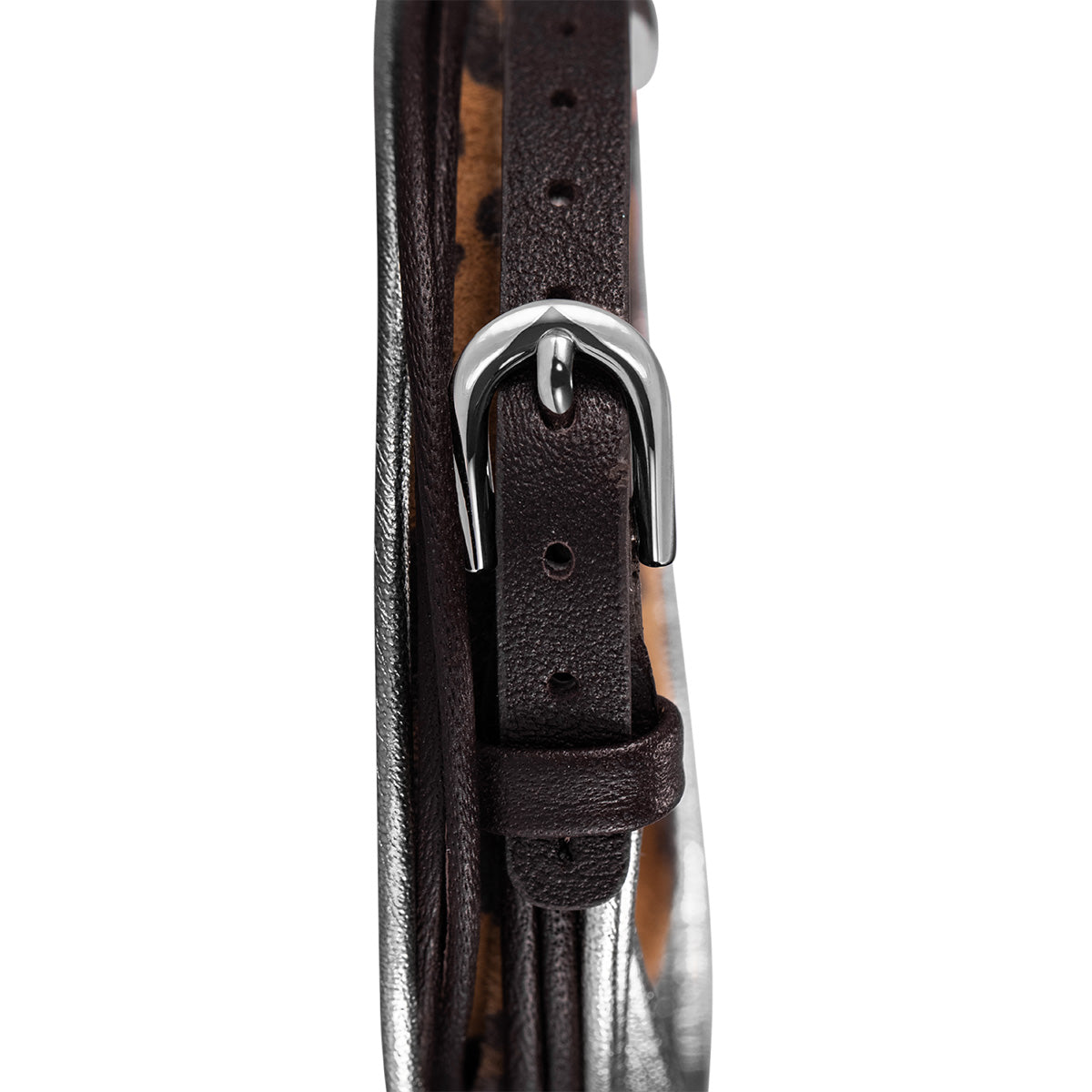 double bracelet marron, blac et leopard